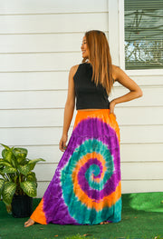 Hand Dyed Tiered Maxi Hippie Skirt