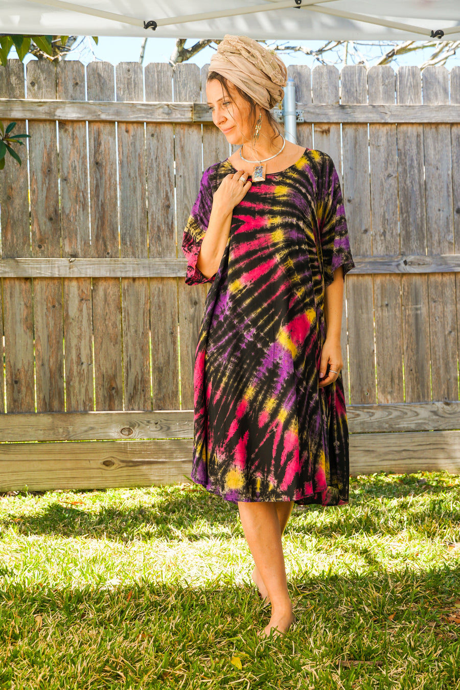 Hippie Vibe Hand Dyed Hippie Dress