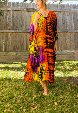 K0364- Hand Dyed Kaftan Dress