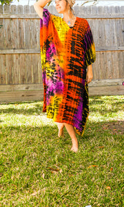 K0364- Hand Dyed Kaftan Dress