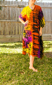 K0364- Hand Dyed Kaftan Dress