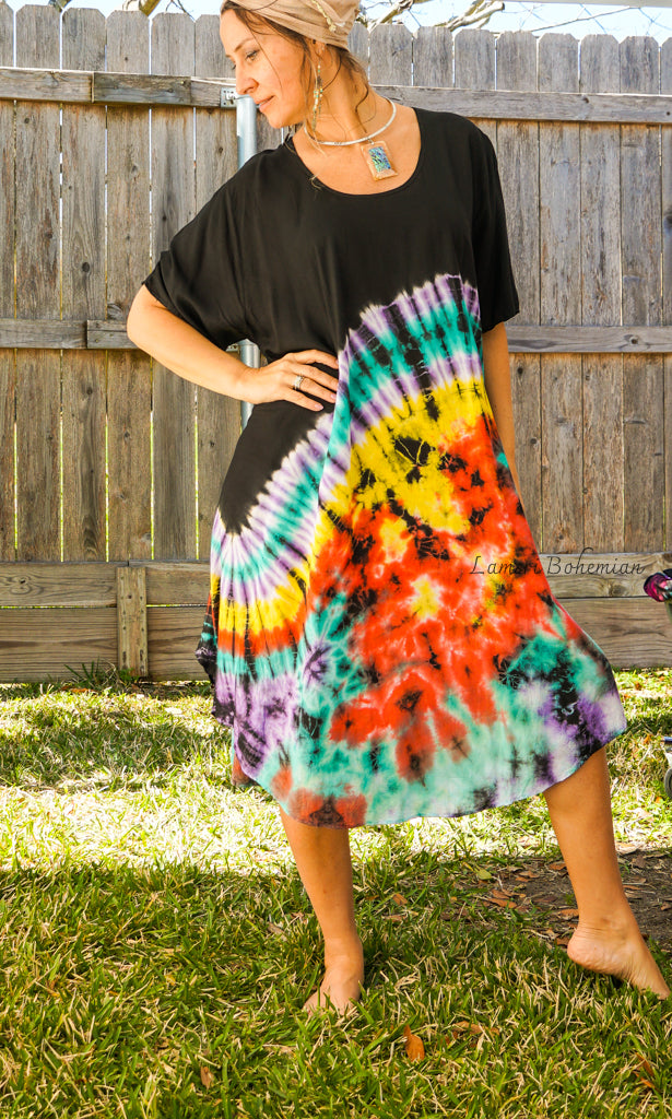 Hippie Gypsy Hand Dyed Hippie Dress