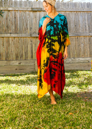 K0373- Hand Dyed Kaftan Dress
