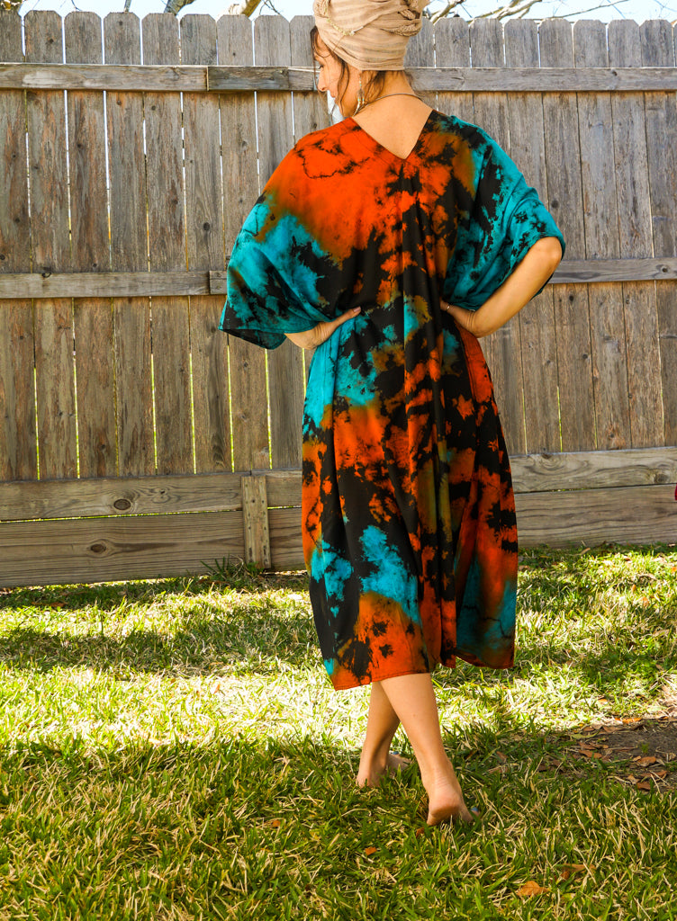 K1465- Hand Dyed Kaftan Dress