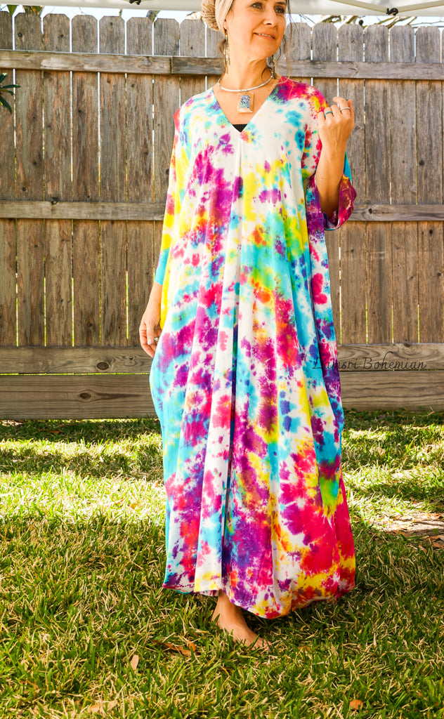 Colorful Iced Tie Dye Kaftan