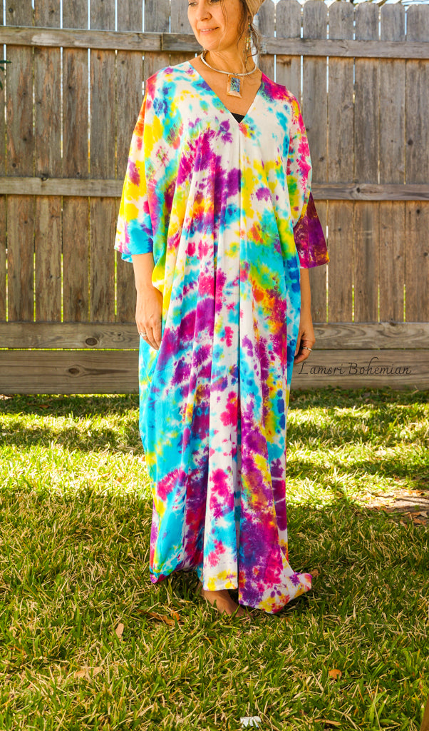 Colorful Iced Tie Dye Kaftan