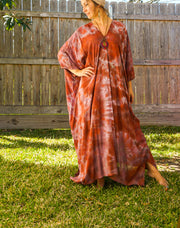 Brown Sky Iced Tie Dye Kaftan