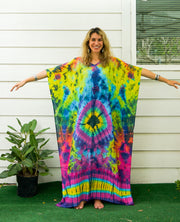 P7491- Hand Dyed Kaftan Poncho Dress