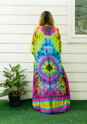 P7491- Hand Dyed Kaftan Poncho Dress