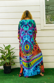 P7499- Hand Dyed Kaftan Poncho Dress