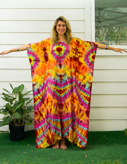 P7502- Hand Dyed Kaftan Poncho Dress