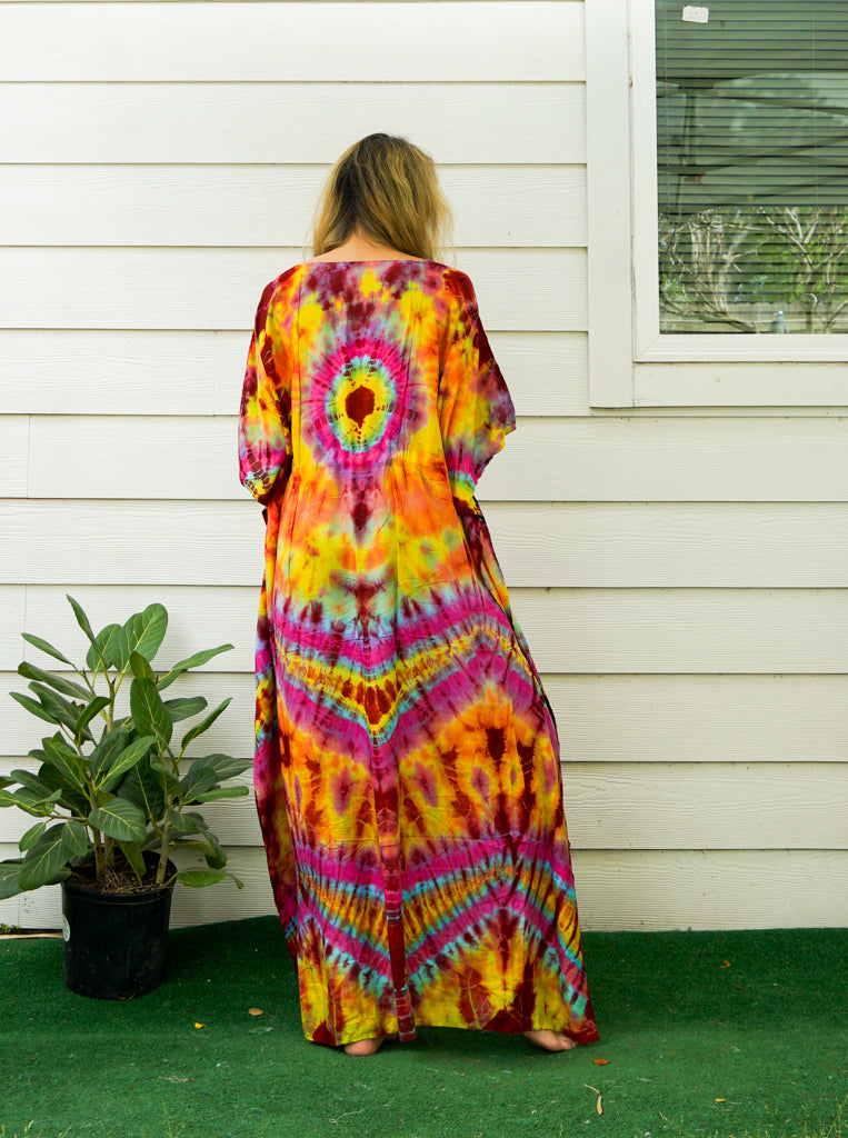 P7502- Hand Dyed Kaftan Poncho Dress