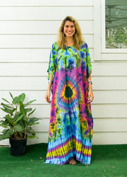 P7505- Hand Dyed Kaftan Poncho Dress