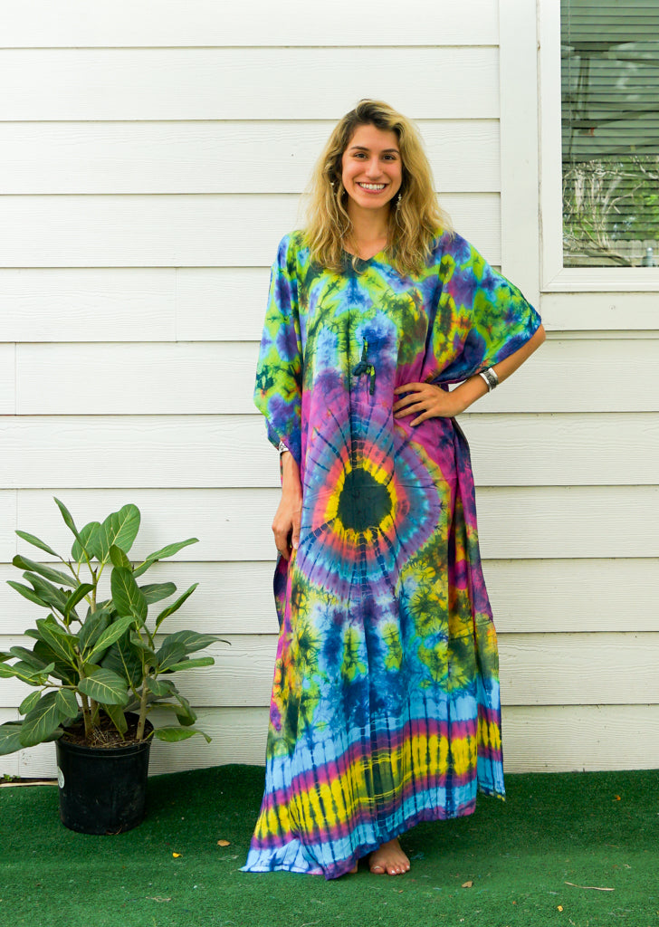 P7505- Hand Dyed Kaftan Poncho Dress