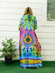 P7505- Hand Dyed Kaftan Poncho Dress