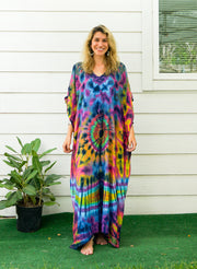 P7518- Hand Dyed Kaftan Poncho Dress