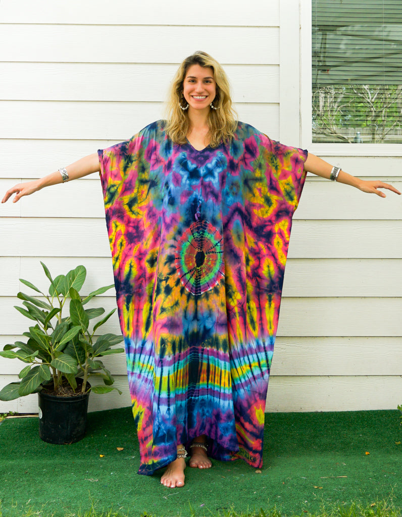 P7518- Hand Dyed Kaftan Poncho Dress