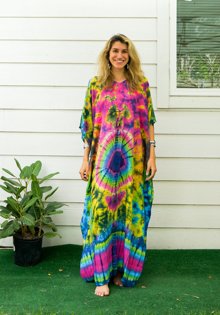 P7523- Hand Dyed Kaftan Poncho Dress