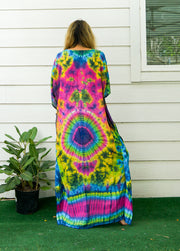 P7526- Hand Dyed Kaftan Poncho Dress