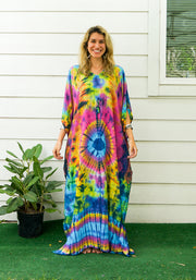 P7526- Hand Dyed Kaftan Poncho Dress