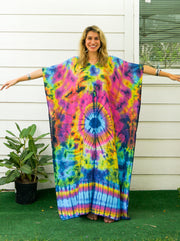 P7526- Hand Dyed Kaftan Poncho Dress