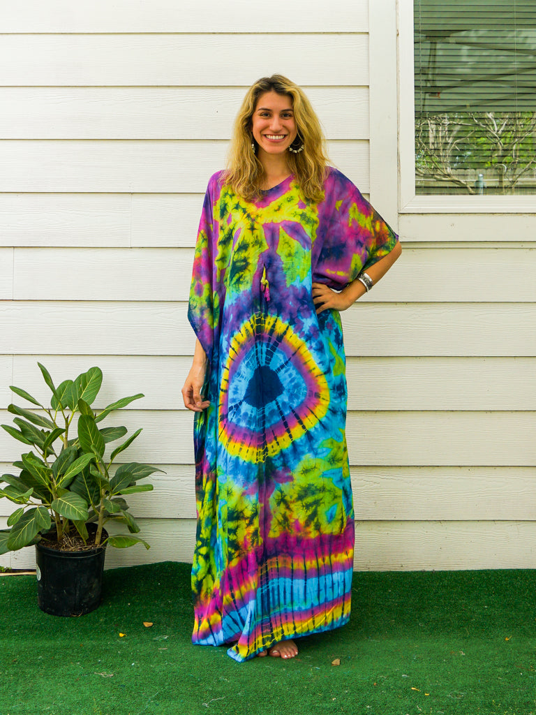 P7531- Hand Dyed Kaftan Poncho Dress