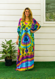 Luminous Waves Tie Dye Kaftan