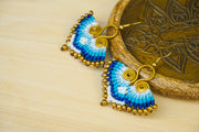 E7683- Micro Macrame Boho Earrings, Handmade Earrings, Hippie Earrings