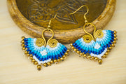 E7683- Micro Macrame Boho Earrings, Handmade Earrings, Hippie Earrings