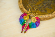 E7701- Micro Macrame Boho Earrings, Handmade Earrings, Hippie Earrings