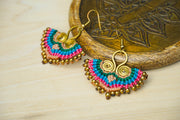 E7730- Micro Macrame Boho Earrings, Handmade Earrings, Hippie Earrings