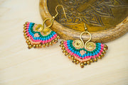 E7730- Micro Macrame Boho Earrings, Handmade Earrings, Hippie Earrings