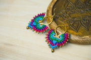 E7744- Micro Macrame Boho Earrings, Handmade Earrings, Hippie Earrings