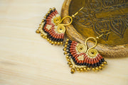 E7754- Micro Macrame Boho Earrings, Handmade Earrings, Hippie Earrings