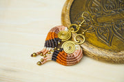 E7765- Micro Macrame Boho Earrings, Handmade Earrings, Hippie Earrings