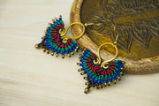 E7772- Micro Macrame Boho Earrings, Handmade Earrings, Hippie Earrings