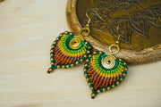 E7793- Micro Macrame Boho Earrings, Handmade Earrings, Hippie Earrings