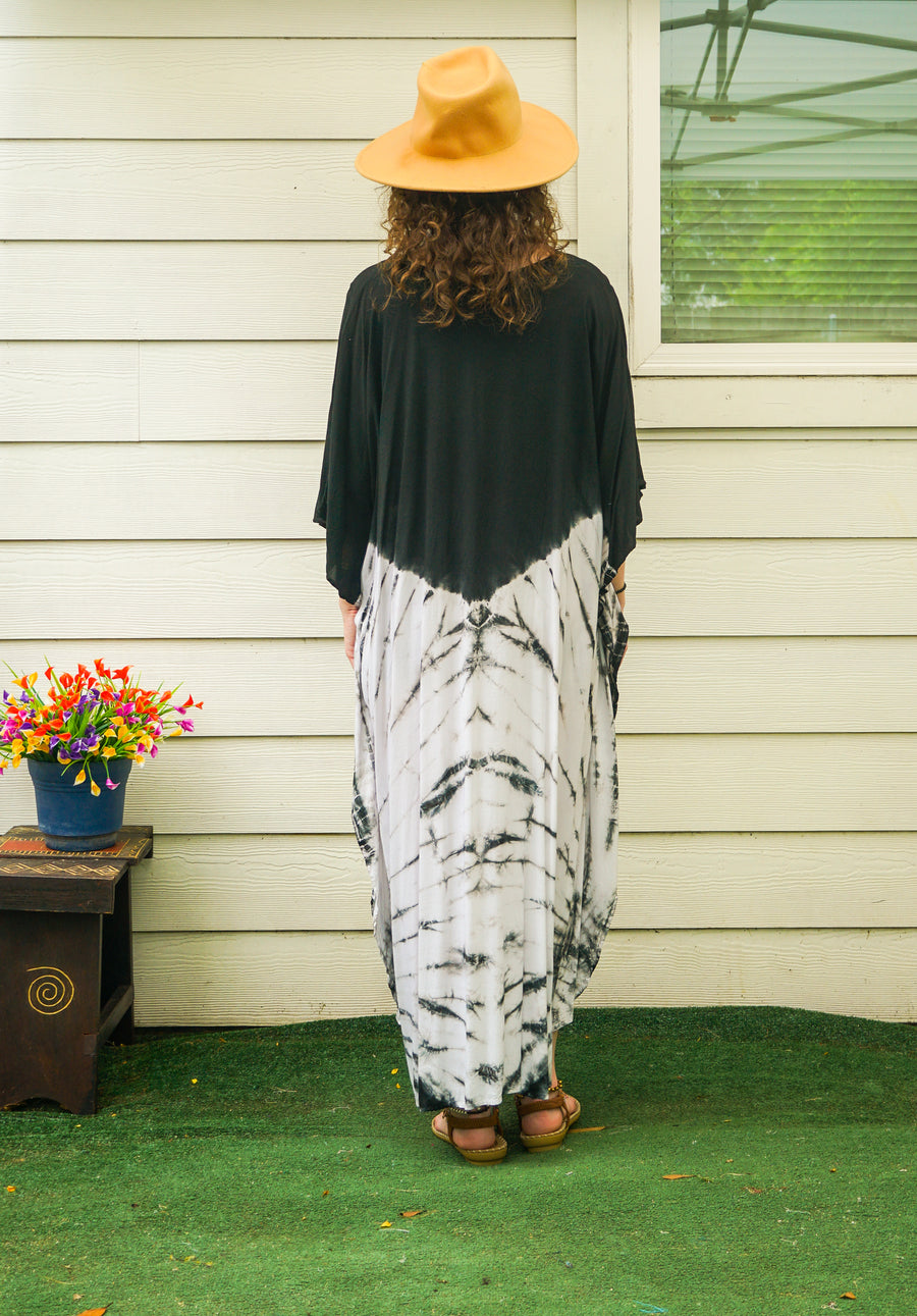 Dusk & Dawn Hand Dyed Kaftan Poncho Dress