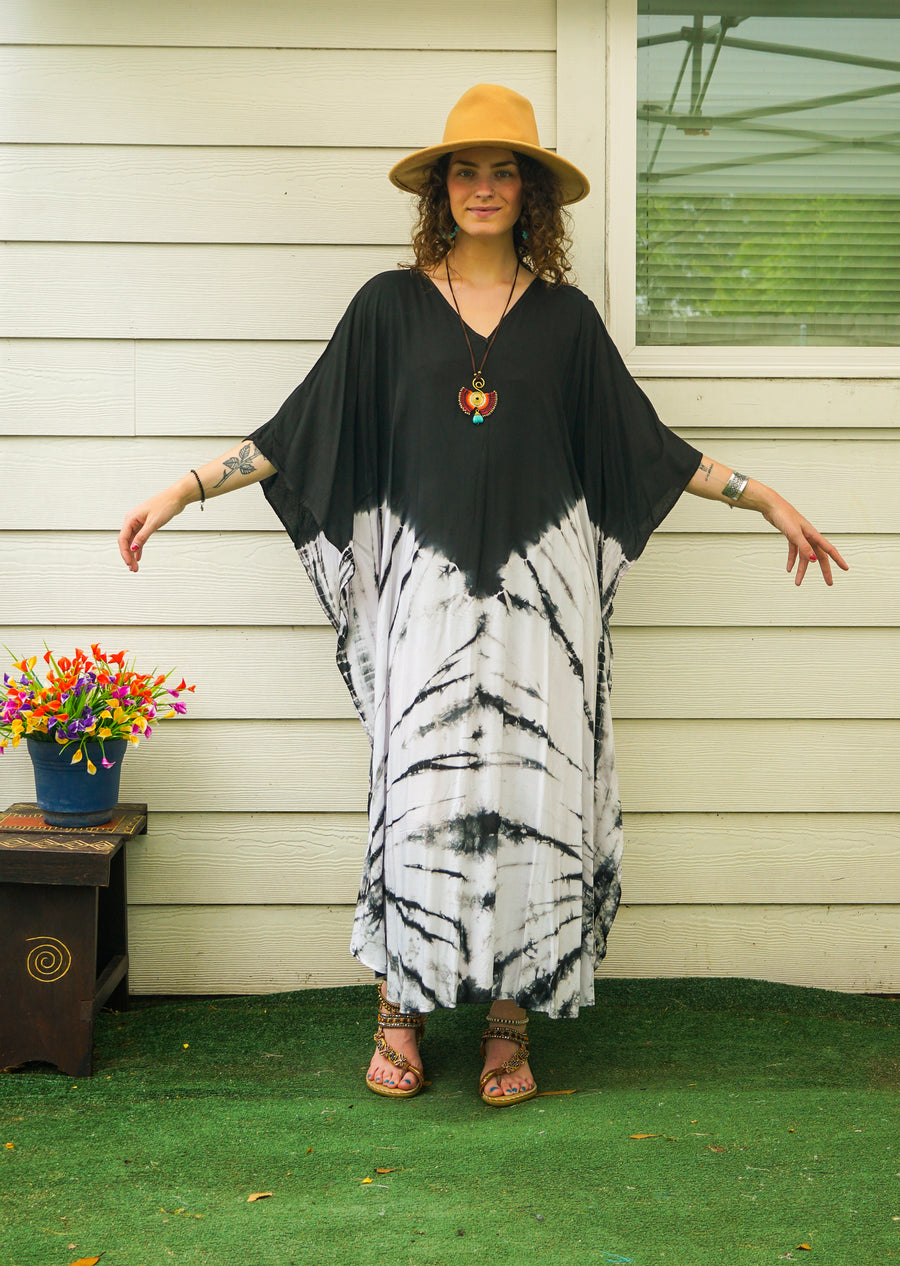 Dusk & Dawn Hand Dyed Kaftan Poncho Dress