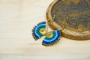 E7821- Micro Macrame Boho Earrings, Handmade Earrings, Hippie Earrings