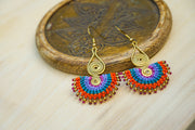 E7844- Micro Macrame Boho Earrings, Handmade Earrings, Hippie Earrings