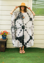 Ebb & Flow Hand Dyed Kaftan Poncho Dress