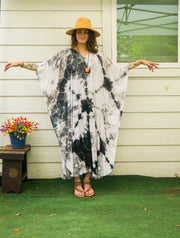 Ebb & Flow Hand Dyed Kaftan Poncho Dress