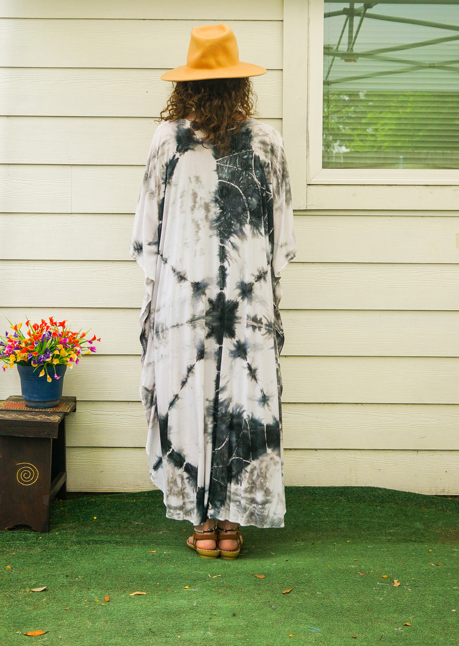 Ebb & Flow Hand Dyed Kaftan Poncho Dress