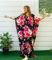 Pink Hibiscus Kaftan