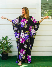 Purple Hibiscus Kaftan