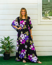 Purple Hibiscus Kaftan