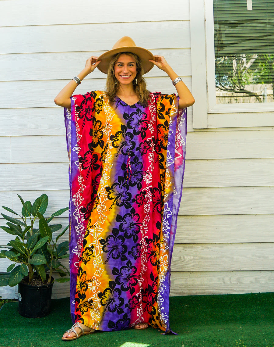 Sunny Hibiscus Kaftan