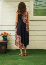 Midnight Mandala Grace Midi Dress