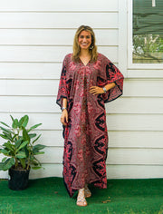 Red Paisley Boho Kaftan